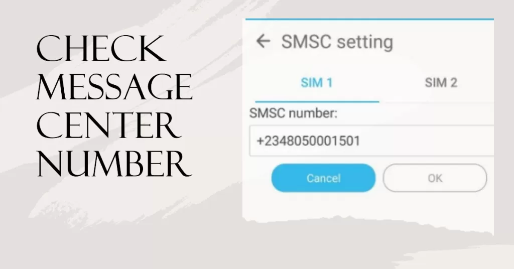check message center number samsung galaxy