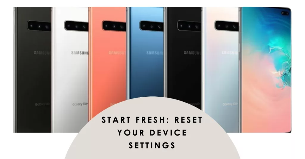 Reset all settings of your device