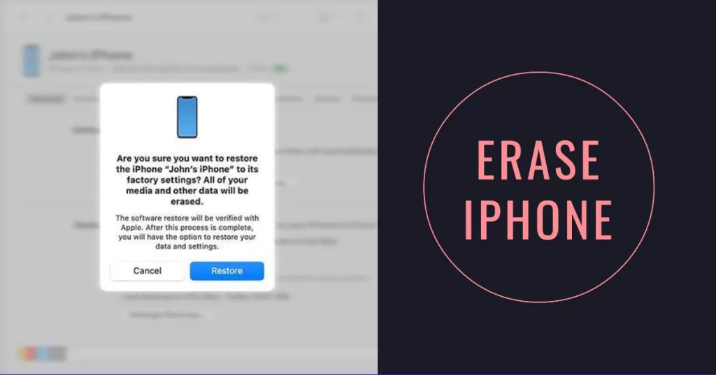 restore iphone from backup or factory reset