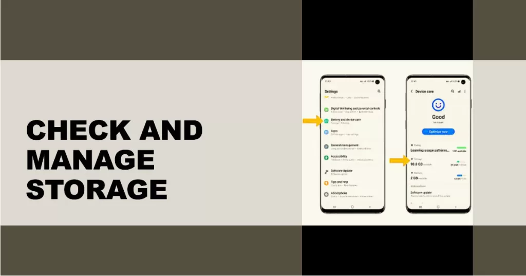 check and manage storage galaxy s10