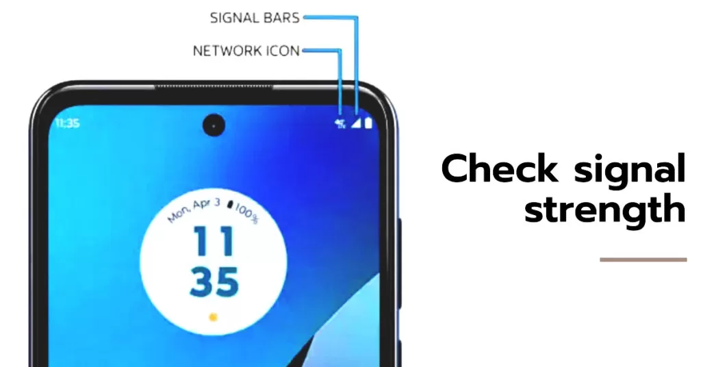 check signal strength motorola moto g 2023