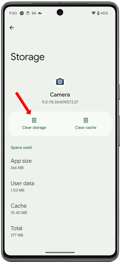 clear app cache and data google pixel