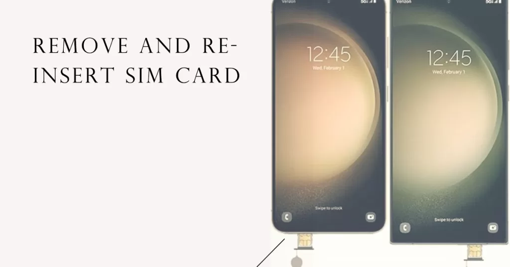 remove and reinsert SIM card galaxy s23