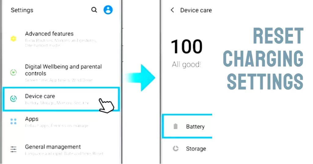 reset charging settings on galaxy s9