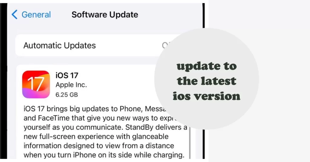 update iphone to the latest ios version