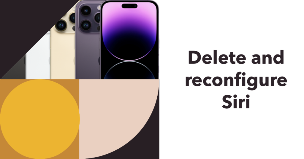 Delete and reconfigure Siri