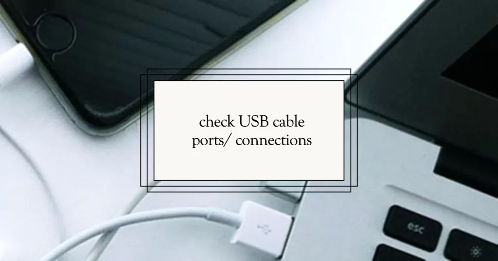 switch between USB cables and ports