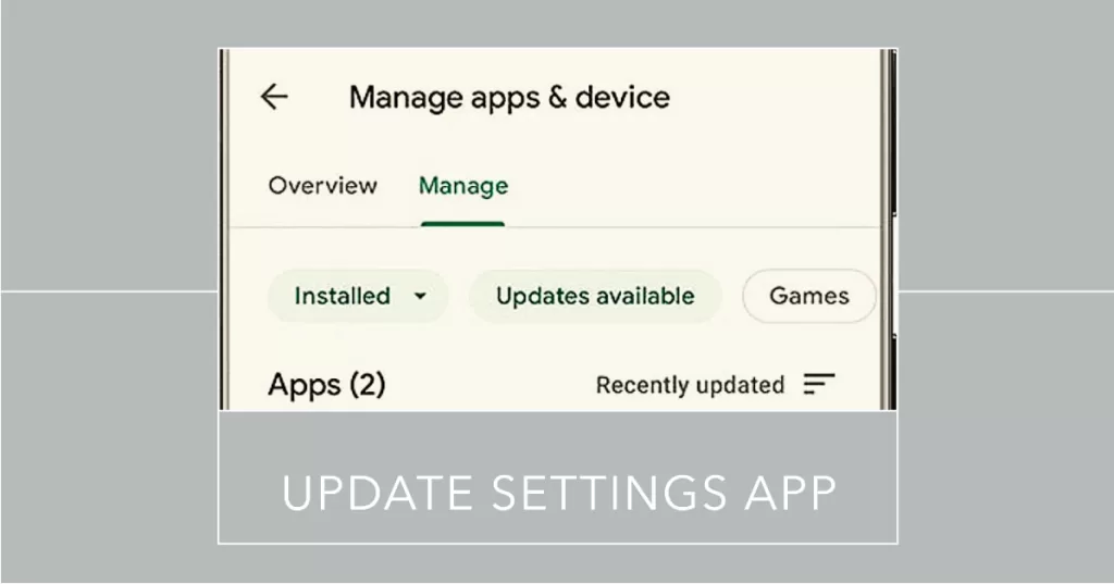 update settings app