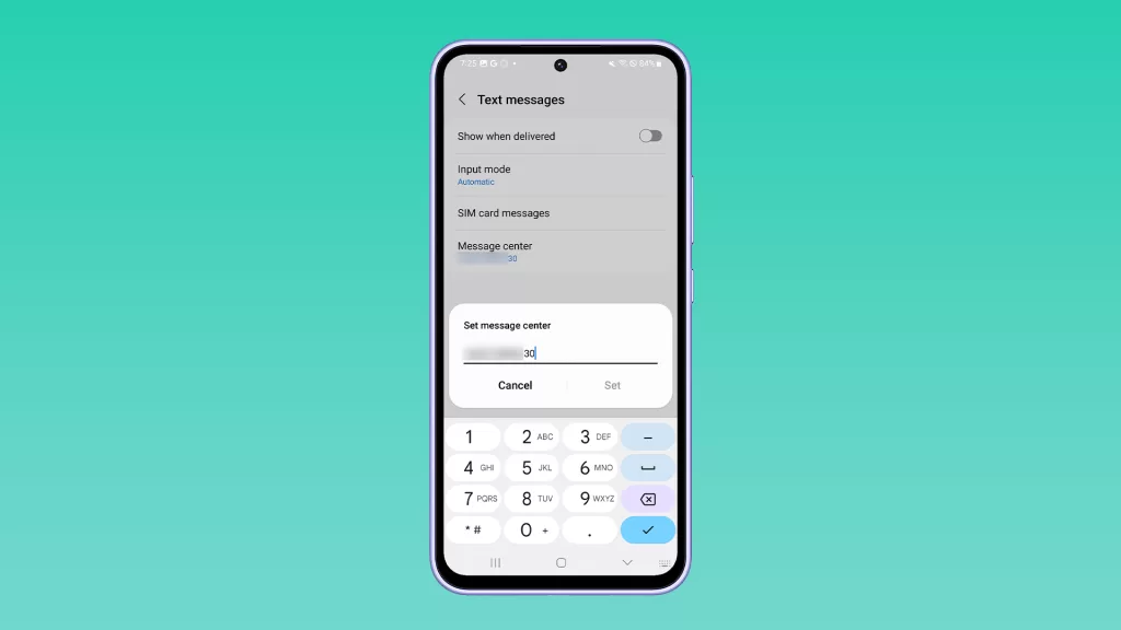 How To View Message Center Number on Galaxy A53 5G