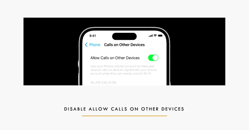disable allow calls on other devices