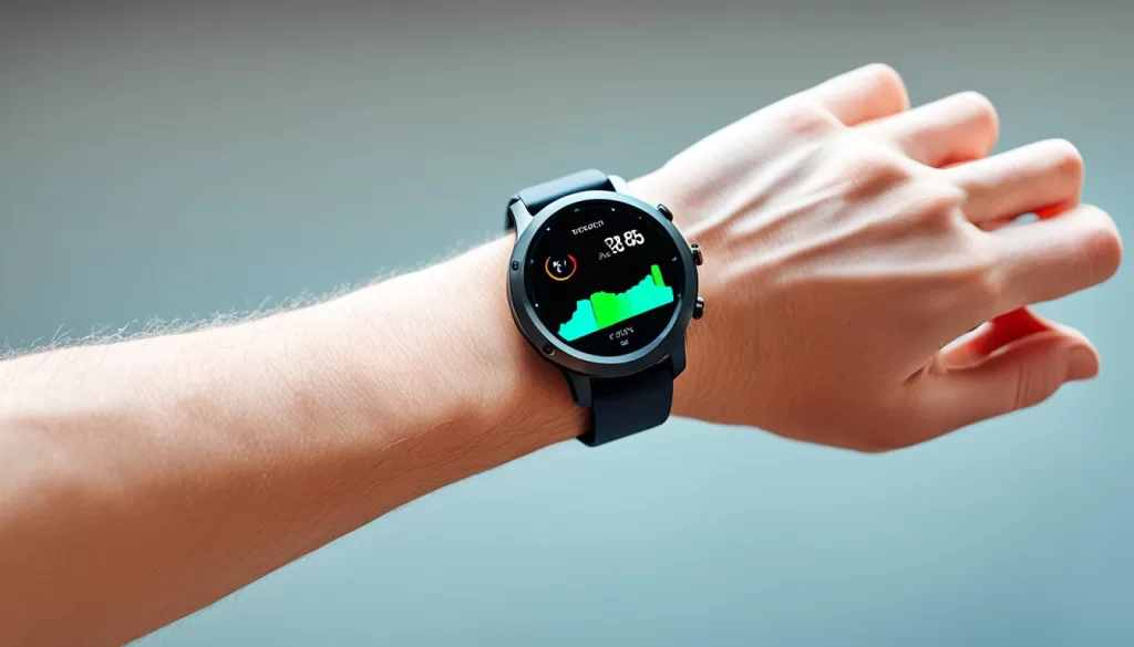 Ticwatch GTX wrist placement
