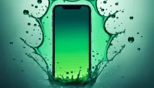 iphone screen green tint water damage