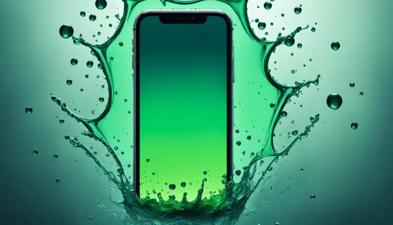 iphone screen green tint water damage